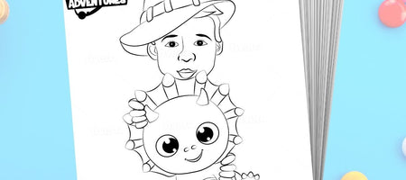 Axel the Dino Explorer - Colour me in!