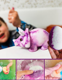 Dinosaur Bath Bomb With Toy Inside, Children's Dinosaur Bath Bomb, Dino Fizz