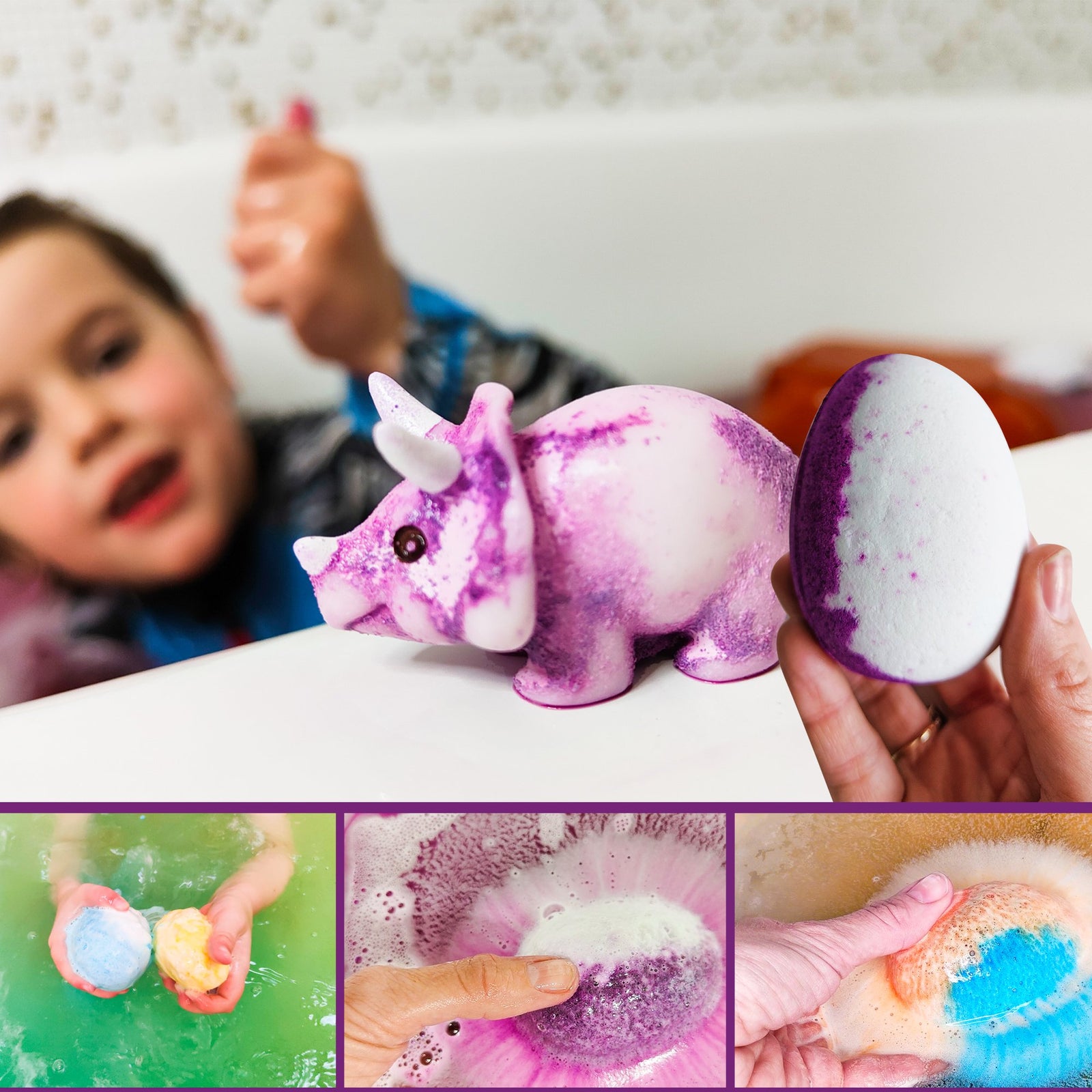 Dinosaur Bath Bomb With Toy Inside, Children's Dinosaur Bath Bomb, Dino Fizz