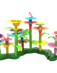 Build A Flower Garden, Colorful Flower Stacking Toy 47 Pcs