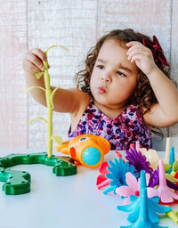 Build A Flower Garden, Colorful Flower Stacking Toy 47 Pcs