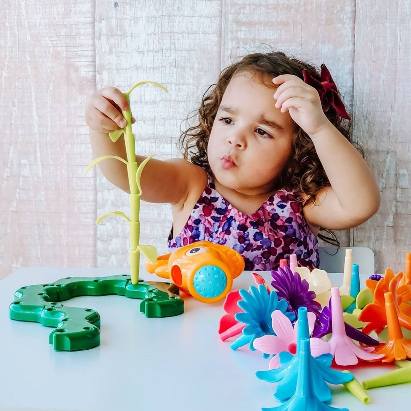 Build A Flower Garden, Colorful Flower Stacking Toy 47 Pcs