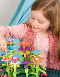 Build A Flower Garden, Colorful Flower Stacking Toy 47 Pcs