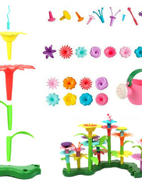 Build A Flower Garden, Colorful Flower Stacking Toy 47 Pcs