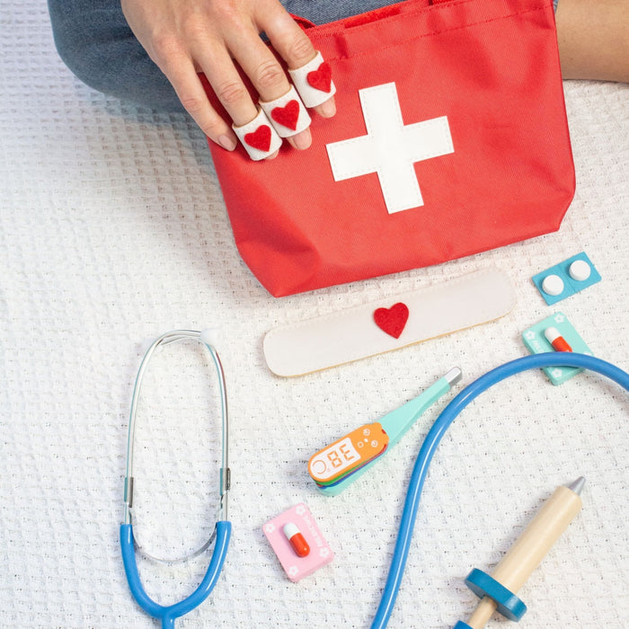 Montessori Wooden Doctor kit for Kids, Medical Play Set
