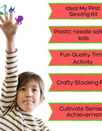 Kids Sewing Crafts for Kids , Easy Puppet Making Kit, Felt Crafts Childrens Simple Christmas Sewing Project