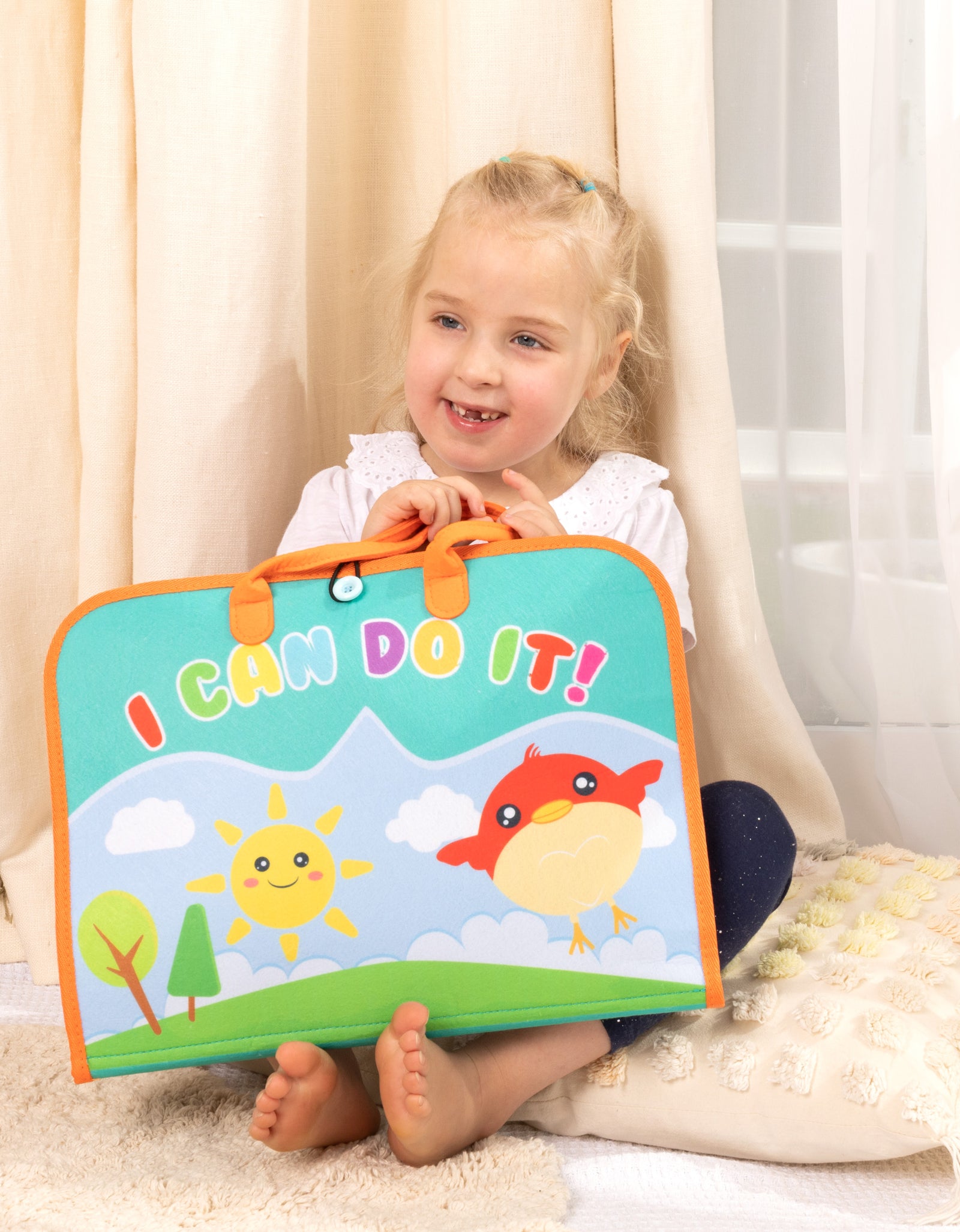 Montessori Busy Board for Toddlers, Sensory Toys Gifts for Boys & Girls, Preschool Toddler Activities for Fine Motor Skills, Educational Travel Toy Learning Basic Dress Skills