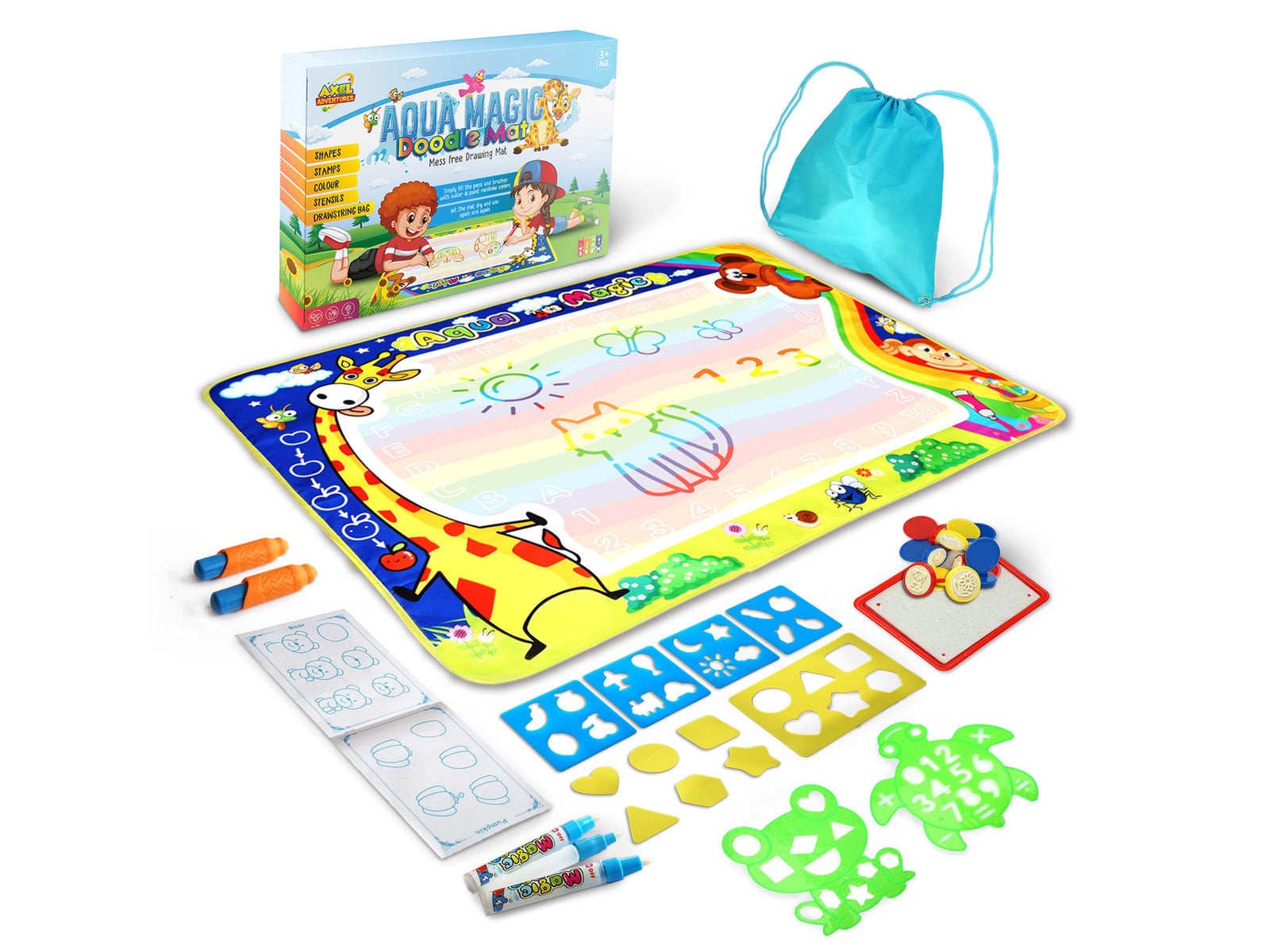 Water Doodle Mat for Toddlers, Preschooler Aqua Drawing Mat