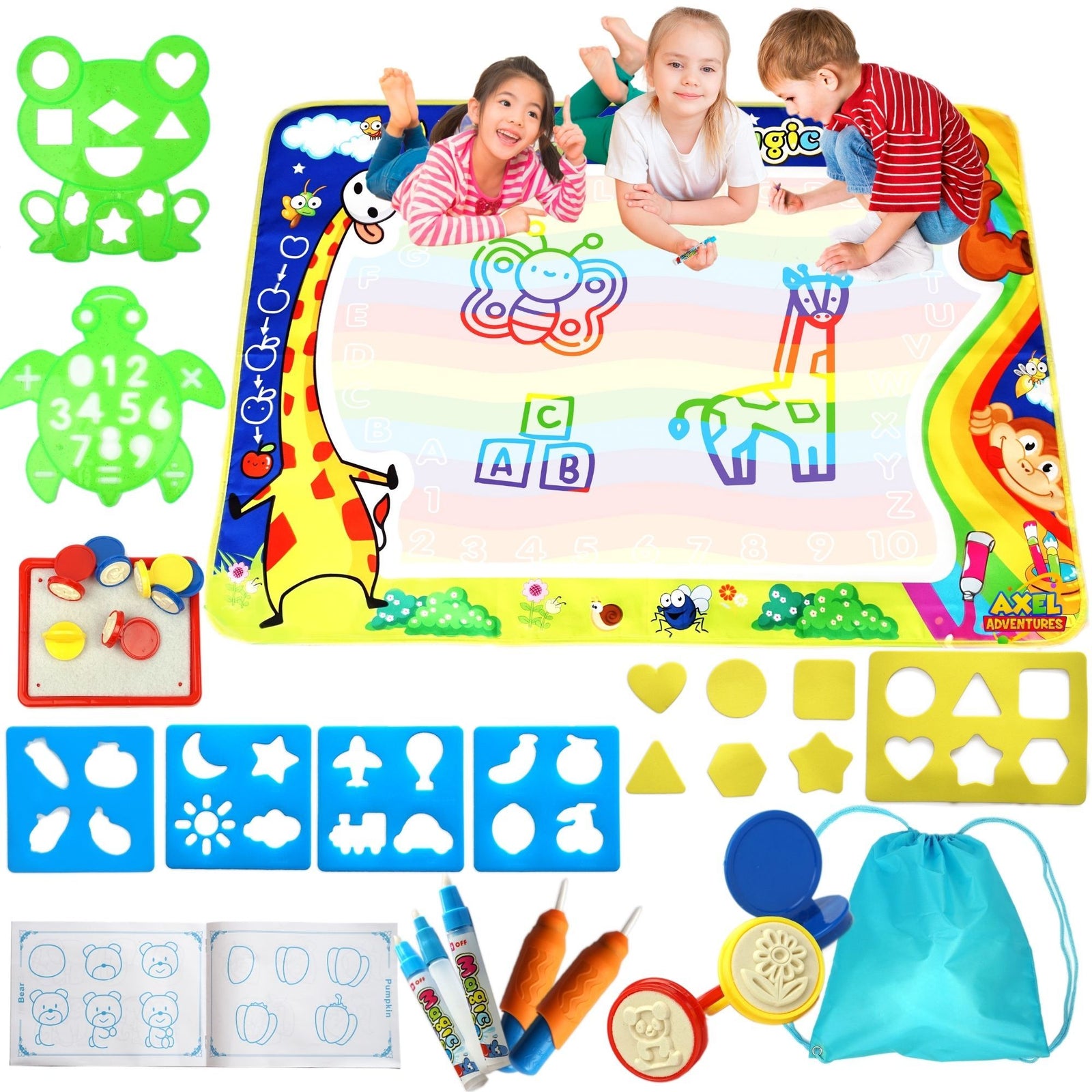 Water Doodle Mat for Toddlers, Preschooler Aqua Drawing Mat