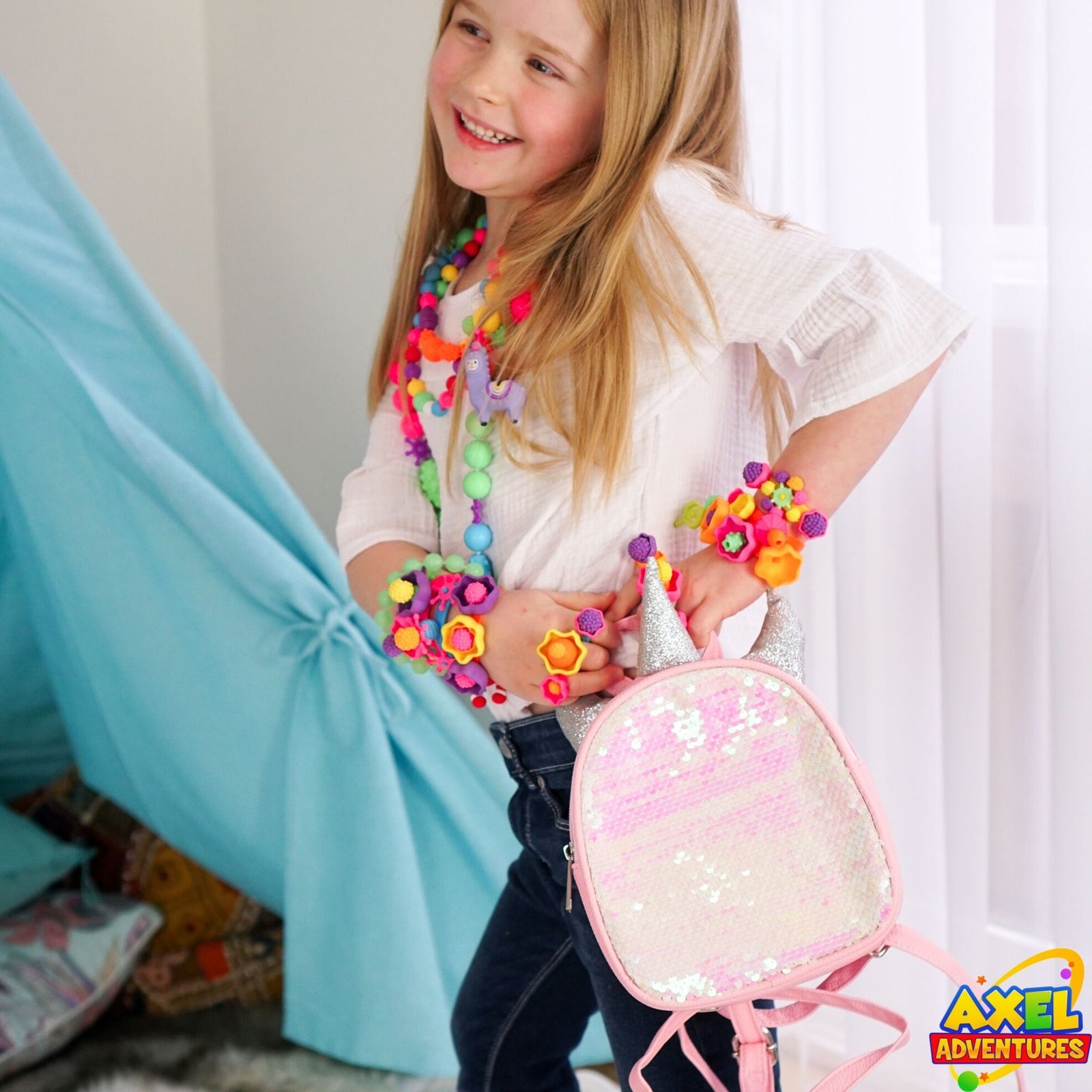 Snap Pop Beads Jewelry Making Kit for Girls, Toy Jewelry