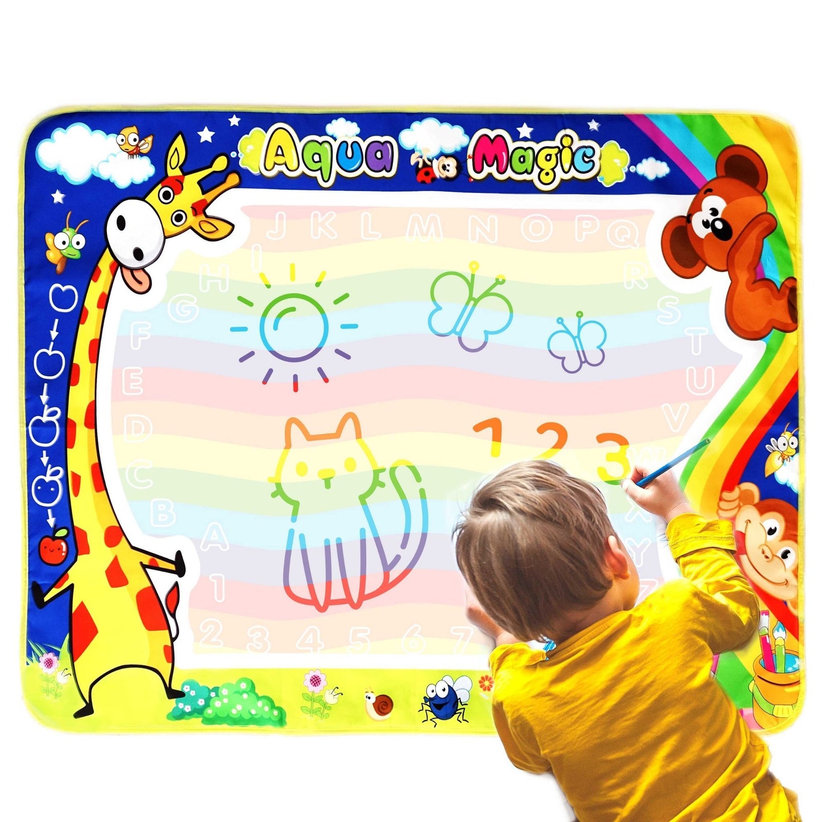 Water Doodle Mat for Toddlers, Preschooler Aqua Drawing Mat