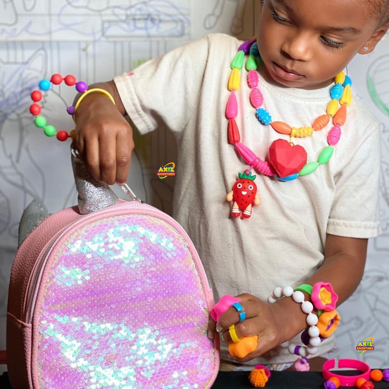 Snap Pop Beads Jewelry Making Kit for Girls, Toy Jewelry