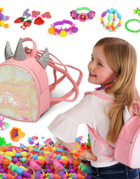 Snap Pop Beads Jewelry Making Kit for Girls, Toy Jewelry