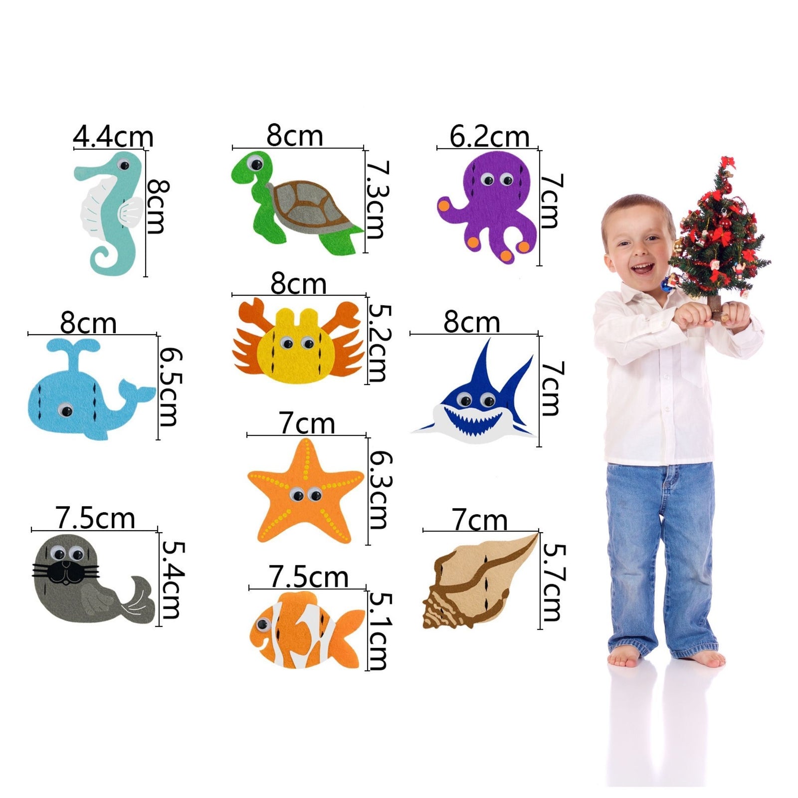 Kids Sewing Crafts for Kids , Easy Puppet Making Kit, Felt Crafts Childrens Simple Christmas Sewing Project
