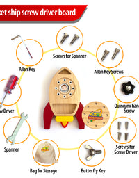 Montessori Screwdriver Board Set, Kids Busy Board Toy