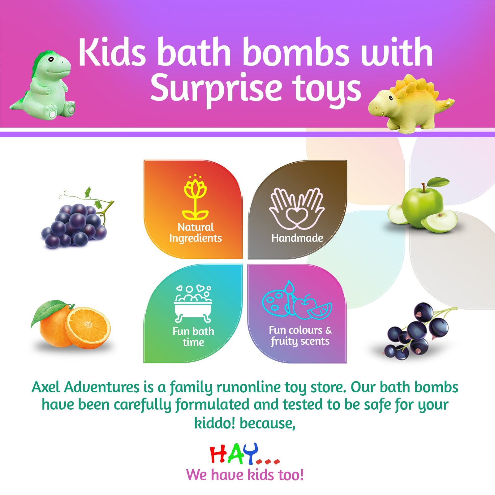 Dinosaur Bath Bomb With Toy Inside, Children's Dinosaur Bath Bomb, Dino Fizz