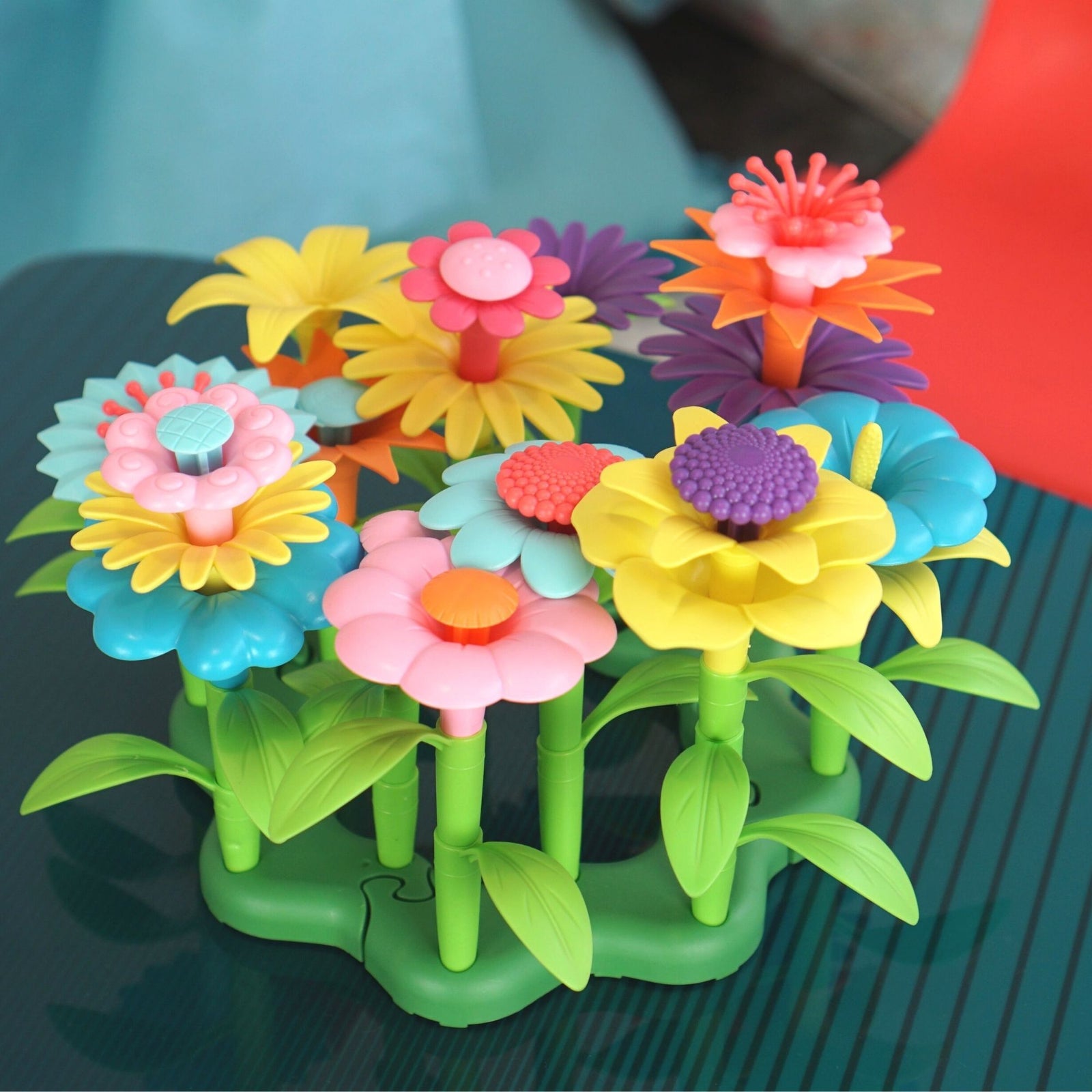 Build A Flower Garden, Colorful Flower Stacking Toy 47 Pcs