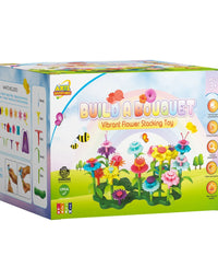 Build A Flower Garden, Colorful Flower Stacking Toy 47 Pcs
