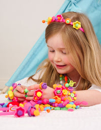 Snap Pop Beads Jewelry Making Kit for Girls, Toy Jewelry
