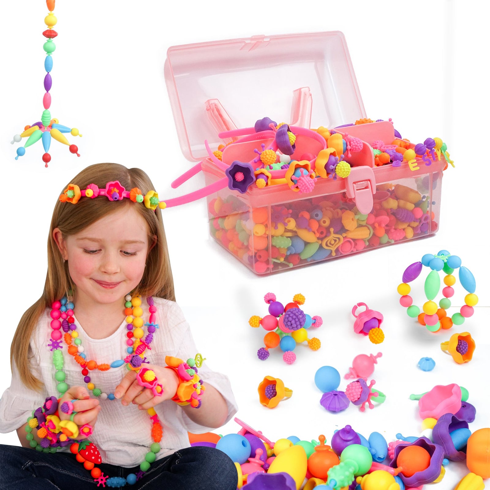 Snap Pop Beads Jewelry Making Kit for Girls, Toy Jewelry Making bead kit –  Axel Adventures USA