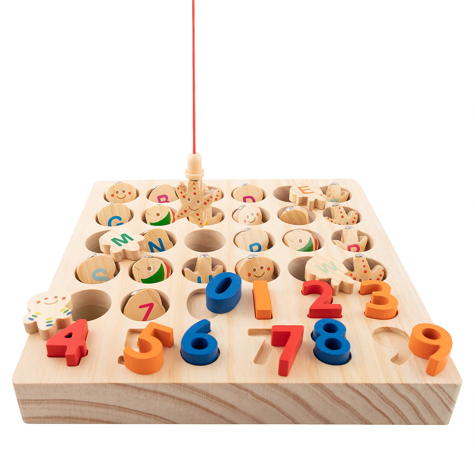 Preschool Math Playset: Wooden Toy Kit with Magnetic Fishing, Shape  Sorting, and Number Puzzles (Ages 3-5)