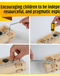 Montessori Screwdriver Board Set, Wooden Busy Board
