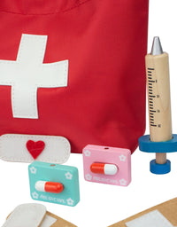 Montessori Wooden Doctor kit for Kids, Medical Play Set
